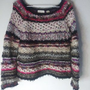 Anthropologie Multicolor Textured Sweater